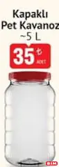 KAPAKLI PET KAVANOZ 5 L